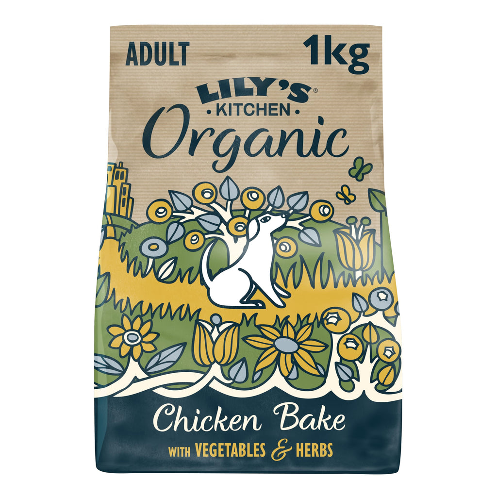 Lilys Kitchen Proper Dry Dog Food Organic Chicken & Vegetable Bake (1Kg)